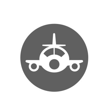 Yolcu uçağı sembolü. Hava taşıma kipi simgesi. ticari uçak logosu. 