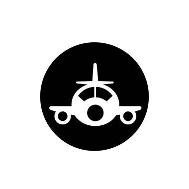 Yolcu uçağı sembolü. Hava taşıma kipi simgesi. ticari uçak logosu. 