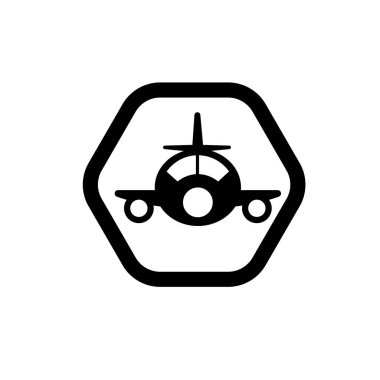 Yolcu uçağı sembolü. Hava taşıma kipi simgesi. ticari uçak logosu. 