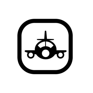 Yolcu uçağı sembolü. Hava taşıma kipi simgesi. ticari uçak logosu. 