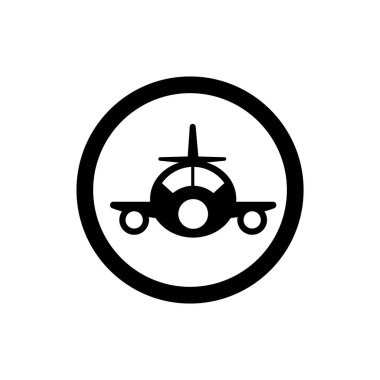 Yolcu uçağı sembolü. Hava taşıma kipi simgesi. ticari uçak logosu. 