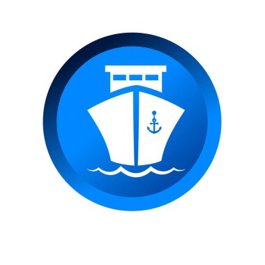 Yolcu gemisi simgesi. Ticari gemi sembolü