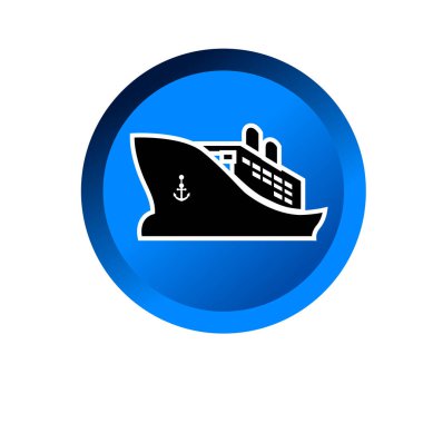 Yolcu gemisi simgesi. Ticari gemi sembolü