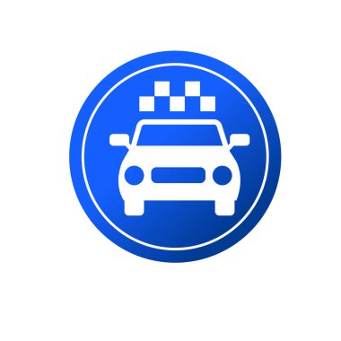 Yarış arabası ikonu. Sürüklenen araç sembolü. Araba ve denetleyici bayrak sembolü.