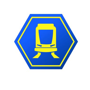 Tramvay ikonu. Toplu taşıma aracı sembolü.