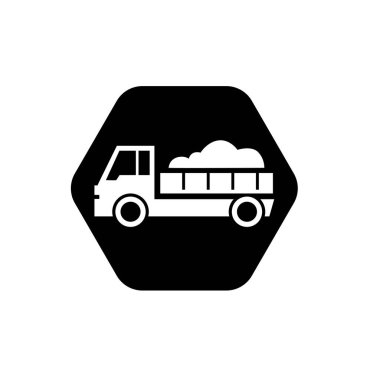Yük kamyonu sembolü. Yük kamyonu simgesi.