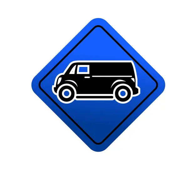 stock vector Panel van symbol. Small cargo vehicle icon.