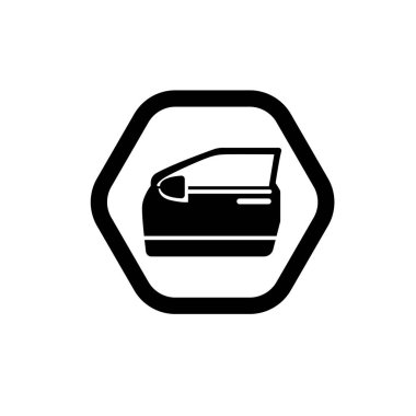 Araba kapısı tamir ikonu. Araba kapısı onarım sembolü.