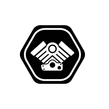 İkiz kameralı motor simgesi. Motor motoru simgesi.