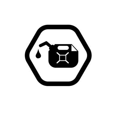 Araba yağı ikonu. Makine kayganlaştırıcı sıvı kap sembolü.