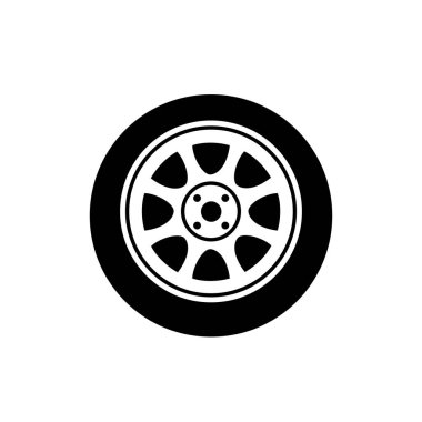Otomatik lastik sembolü. Otomobil tekeri simgesi.