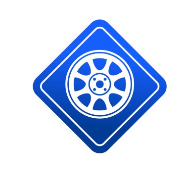 Otomatik lastik sembolü. Otomobil tekeri simgesi.