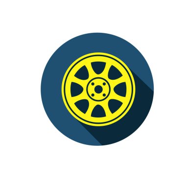 Otomatik lastik sembolü. Otomobil tekeri simgesi.