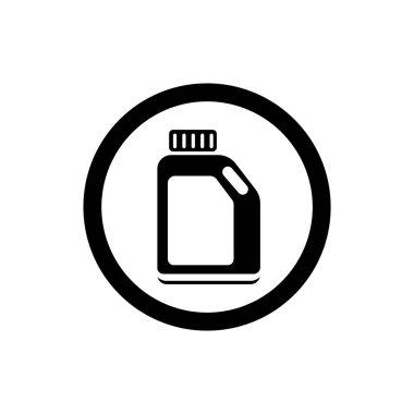 Motor yağı ikonu. Makine kayganlaştırıcı sıvı kap sembolü.
