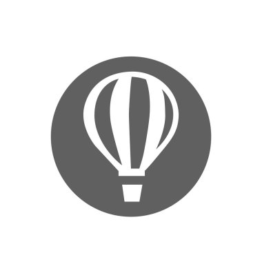 Sıcak hava balonu ikonu. Sıcak hava balonu sembolü.