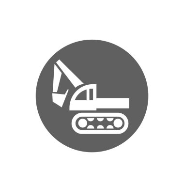 Kazı ikonu. Endüstriyel ağır iş araç sembolü.