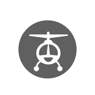 Helikopter simgesi ya da sembolü. Helikopter şekli logosu.