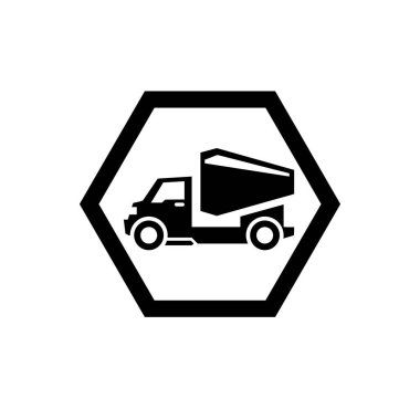 Çimento kamyonu sembolü Beton karıştırıcı kamyon simgesi