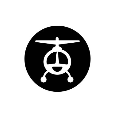 Helikopter simgesi ya da sembolü. Helikopter şekli logosu.