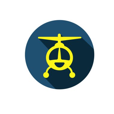 Helikopter simgesi ya da sembolü. Helikopter şekli logosu.