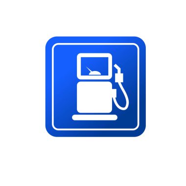 Benzin istasyonu sembolü. Benzin istasyonu simgesi.