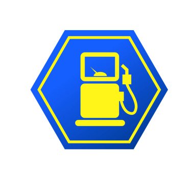 Benzin istasyonu sembolü. Benzin istasyonu simgesi.