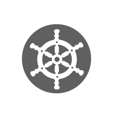 Geminin dümen simgesi. Geminin direksiyon sembolü.