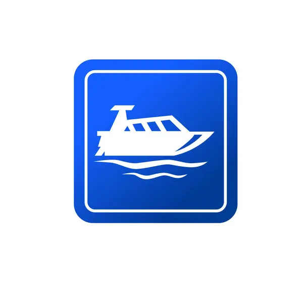 stock vector Speed boat icon. Small ship symbol.