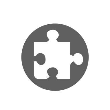 Yapboz parçasının sembolü. İşbirliği simgesi.