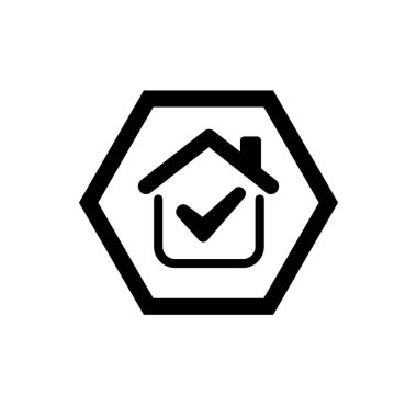 Ev şekli ve işaret sembolü. Ev değer biçme simgesi. 