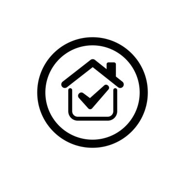 Ev şekli ve işaret sembolü. Ev değer biçme simgesi. 