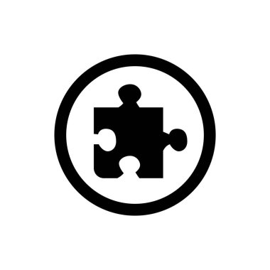 Yapboz parçasının sembolü. İşbirliği simgesi.