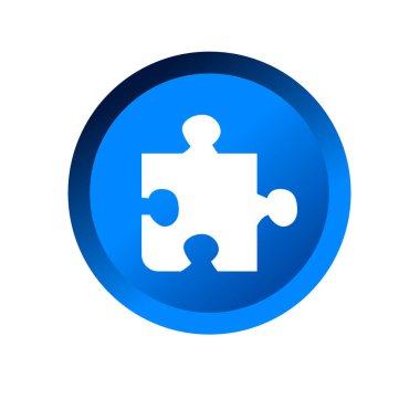 Yapboz parçasının sembolü. İşbirliği simgesi.