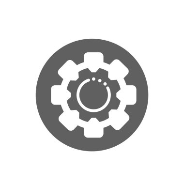 Vites simgesi. Çarklı şekil sembolü.