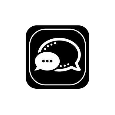 Konuşma balonu sembolü. Konuşma ya da sohbet simgesi. 