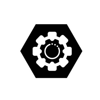 Vites simgesi. Çarklı şekil sembolü.