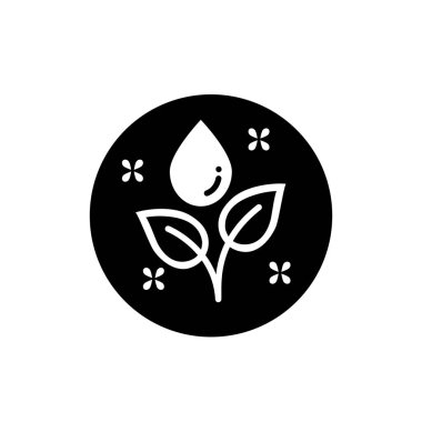 Yaprak ve su damlası sembolü. Saflık simgesi.