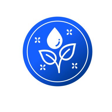 Yaprak ve su damlası sembolü. Saflık simgesi.