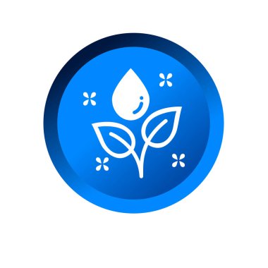 Yaprak ve su damlası sembolü. Saflık simgesi.