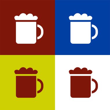 Taze köpük ikon vektör illüstrasyon sembollü bir bardak bira herhangi bir amaç için izole edilmiş şablon..