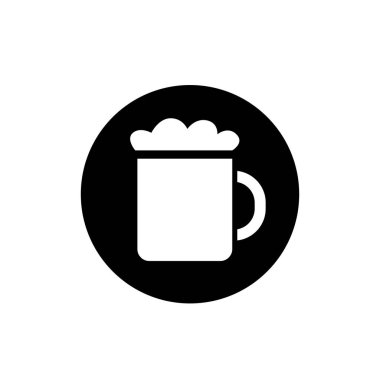 Taze köpük ikon vektör illüstrasyon sembollü bir bardak bira herhangi bir amaç için izole edilmiş şablon..