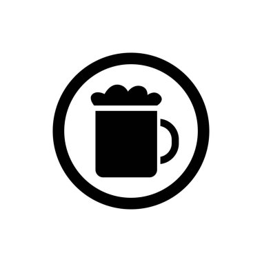 Taze köpük ikon vektör illüstrasyon sembollü bir bardak bira herhangi bir amaç için izole edilmiş şablon..