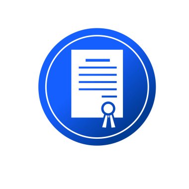 Sertifika sembolü. Yasal belge simgesi.