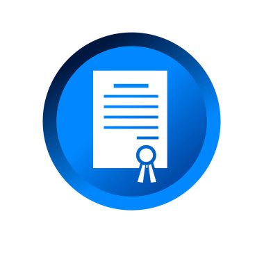 Sertifika sembolü. Yasal belge simgesi.