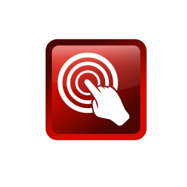 İşaret işaretini işaret ediyor. Karşıt dokunmatik ekran simgesi.