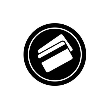 Kredi kartı sembolü. Ödeme kartı simgesi.