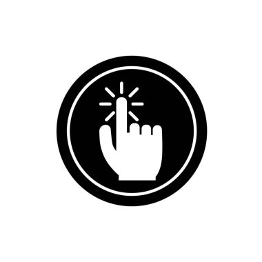 İşaret işaretini işaret ediyor. Karşıt dokunmatik ekran simgesi.