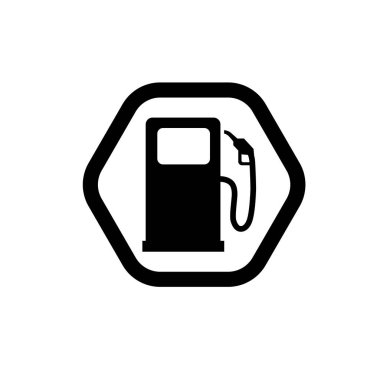 Benzin istasyonu sembolü. Benzin istasyonu simgesi.
