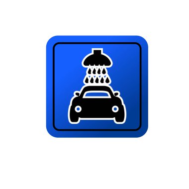Araba yıkama ikonu. Araç yıkama sembolü.
