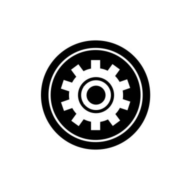 Vites simgesi. Çarklı şekil sembolü.